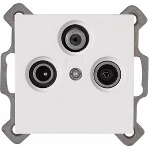 KOPP - Televisie/Radio/Satelliet Contactdoos - Wandcontactdoos Coax - Athenis HK07 - Inbouw - Helder Glans Wit