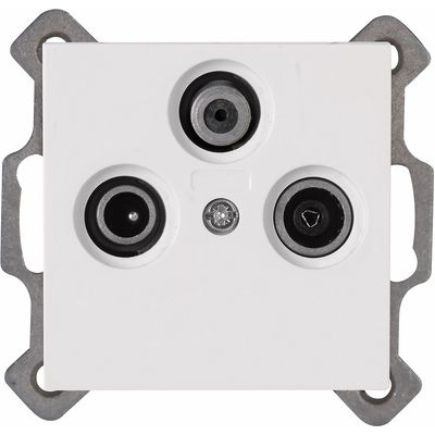 KOPP - Televisie/Radio/Satelliet Contactdoos - Wandcontactdoos Coax - Athenis HK07 - Inbouw - Helder Glans Wit
