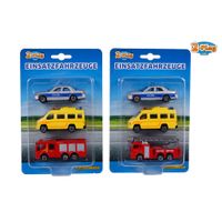 2-Play Traffic Reddingsauto's Set/Politie/Brandweer/Ambulance Assorti 2-Play Traffic Reddingsauto's Set/Politie/Brandweer/Ambulance Assorti
