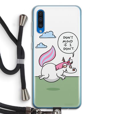 Unicorn: Samsung Galaxy A50 Transparant Hoesje met koord
