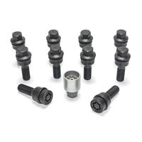 H&R Wielboutenset bolkonisch R14 M14x1.50 - Lengte 50mm - Zwart - 10 stuks (bv. Audi Q3, Q5) - incl. HRB1455007ASET - thumbnail