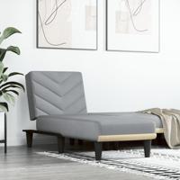 Chaise longue stof lichtgrijs