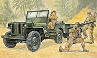 Italeri 1/35 Willys B Jeep With Trailer