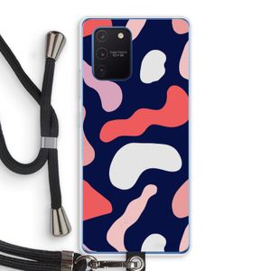 Memphis Shapes Pink: Samsung Galaxy Note 10 Lite Transparant Hoesje met koord