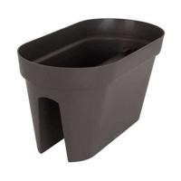 ARTEVASI Jardiniere voor balkon Capri - 30 x 60 x H 30 cm - 26,8 L - Antracietgrijs