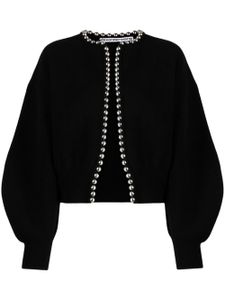 Alexander Wang ball-chain cropped cardigan - Noir