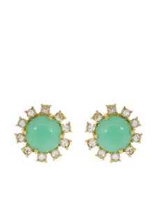 Irene Neuwirth puces d'oreilles en or 18ct à ornements - Vert