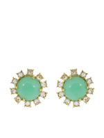 Irene Neuwirth puces d'oreilles en or 18ct à ornements - Vert