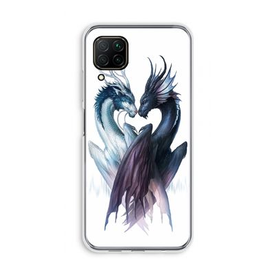 Yin Yang Dragons: Huawei P40 Lite Transparant Hoesje