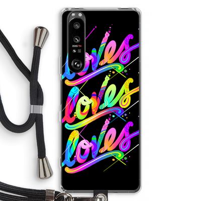 Loves: Sony Xperia 1 III Transparant Hoesje met koord