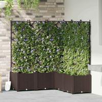 Tuin Bloempot 5 pcs Bruin 120 x 120 x 143 cm Staal