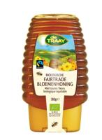 Traay Bloemenhoning knijpfles Fairtrade bio 365 Gram