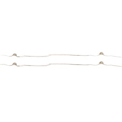 Draadverlichting lichtsnoer - 3x - 66 led lampjes - warm wit - zilver draad - 100 cm - lichtdraad