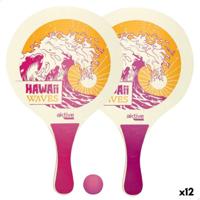 Strandschepjes met Bal Aktive Hawai Hout 23,5 x 38 x 0,8 cm (12 Stuks)