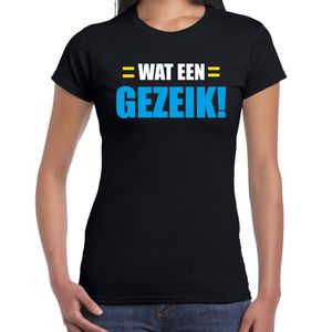 Wat een gezeik fun tekst t-shirt zwart voor dames