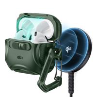 Cyber FlickLock Snap-and-Charge Bundle for AirPods 4 - Forest Green