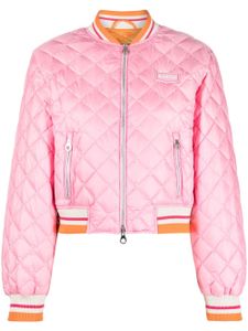 Duvetica veste bomber à matelassage losanges - Rose