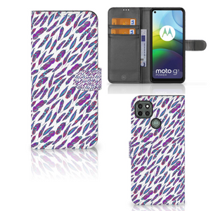 Motorola Moto G9 Power Telefoon Hoesje Feathers Color