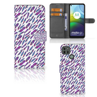 Motorola Moto G9 Power Telefoon Hoesje Feathers Color - thumbnail