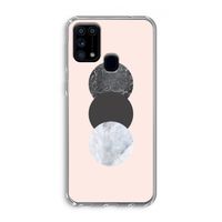 Marmeren cirkels: Samsung Galaxy M31 Transparant Hoesje Marmeren cirkels: Samsung Galaxy M31 Transparant Hoesje