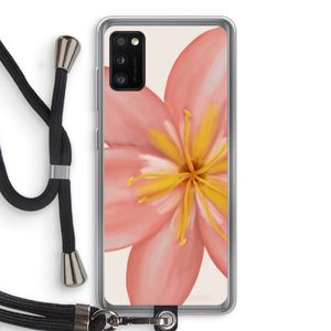 Pink Ellila Flower: Samsung Galaxy A41 Transparant Hoesje met koord