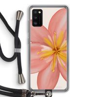 Pink Ellila Flower: Samsung Galaxy A41 Transparant Hoesje met koord