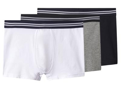 esmara Men Set van 3 heren boxers (Donkerblauw/wit/grijs, XXL)