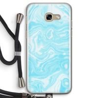 Waterverf blauw: Samsung Galaxy A5 (2017) Transparant Hoesje met koord