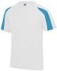 Just Cool JC003J Kids´ Contrast Cool T - Arctic White/Sapphire Blue - 7/8 (M)