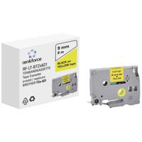 Labeltape Renkforce RF-LT-BTZe621 Compatibel vervangt Brother TZe-621 9 mm Tapekleur: Geel Tekstkleur: Zwart 8 m