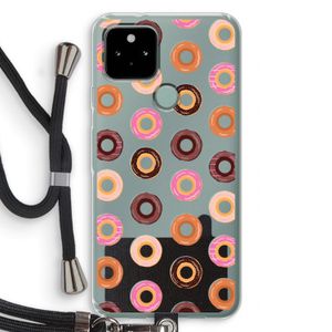 Donuts: Pixel 5 Transparant Hoesje met koord