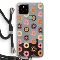 Donuts: Pixel 5 Transparant Hoesje met koord