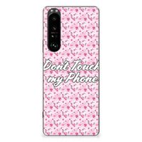 Sony Xperia 1 III Silicone-hoesje Flowers Pink DTMP