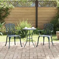 Tuinstoel 2 pcs Groen 55 x 56.5 x 91cm Aluminium