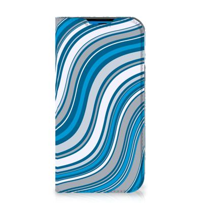 iPhone 14 Pro | Hoesje met Magneet | Waves Blue