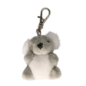 Nature Planet Koala knuffel - pluche stof - sleutelhangers - 6 cm - grijs - cadeau knuffels