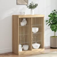 Dressoir met LED-verlichting 81x37x100 cm sonoma eikenkleurig