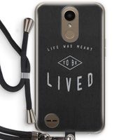 To be lived: LG K10 (2017) Transparant Hoesje met koord