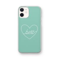 Best heart pastel: iPhone 12 mini Transparant Hoesje