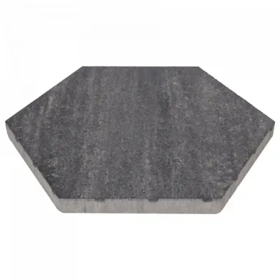 Excluton Soft Comfort Zeskant 60/52,5x30x4 cm Grijs/Zwart