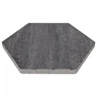 Excluton Soft Comfort Zeskant 60/52,5x30x4 cm Grijs/Zwart