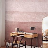 Industrieel Behang Mono Concrete Rol Bordeaux