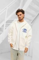 Equalité Arid Oversized Full Zip Hoodie Heren Gebroken Wit - Maat S - Kleur: Gebroken WitBlauw | Soccerfanshop