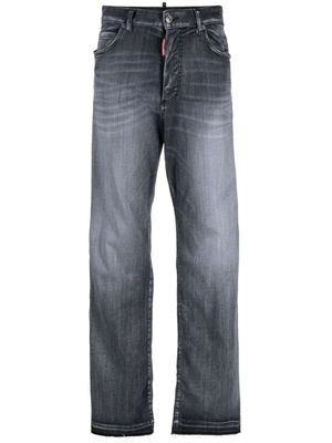 DSQUARED2 jean droit à effet délavé - Gris