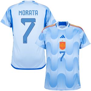 Spanje Shirt Uit 2022-2023 + Morata 7