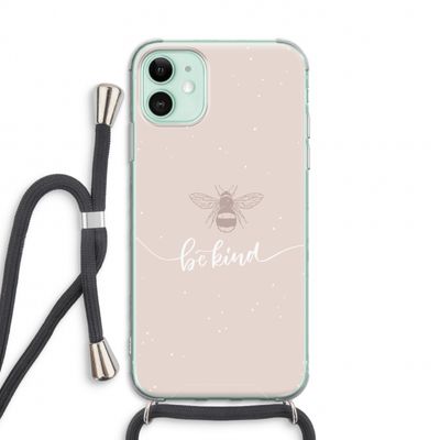 Be(e) kind: iPhone 11 Transparant Hoesje met koord