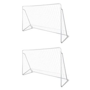 VidaXL Voetbalgoals 2 st 240x90x150 cm staal