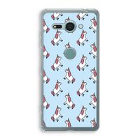 Eenhoorns overal: Sony Xperia XZ2 Compact Transparant Hoesje