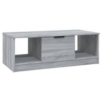 The Living Store Salontafel - Trendy - Woonkamermeubel - 102 x 50 x 36 cm - Grijs Sonoma Eiken