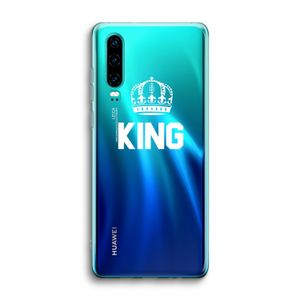 King zwart: Huawei P30 Transparant Hoesje